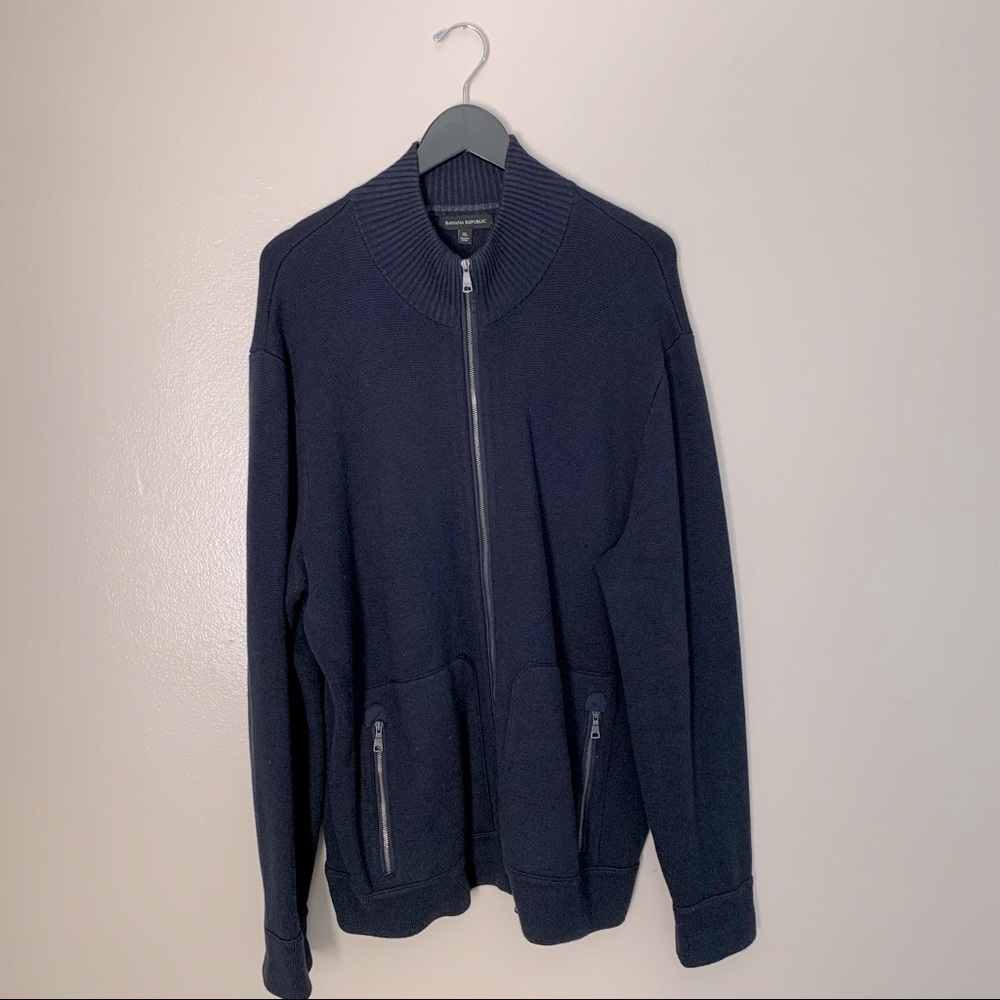 Banana Republic Navy Men’s Zip Up Cardigan Jacket. XL